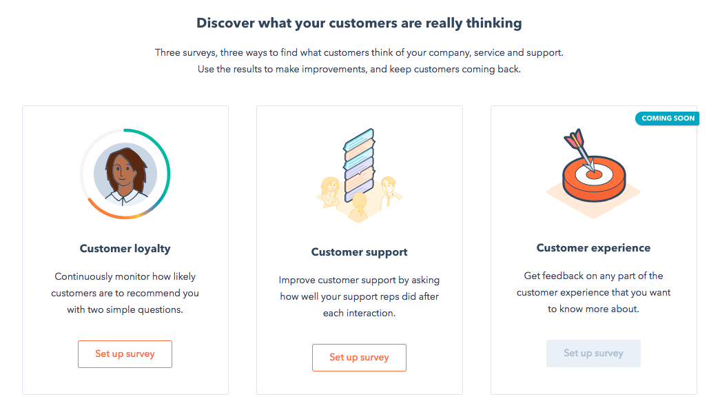 HubSpot Service : questionnaire NPS ou qualité du support