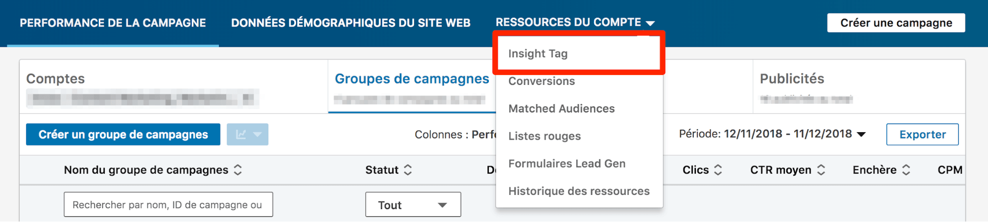Demand Generation avec LinkedIn insight tag
