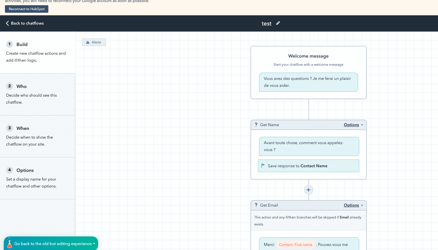 mises à jour hubspot - chatbot
