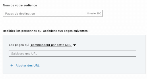 Créer une audience