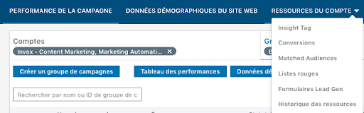ressources du compte matched audiences