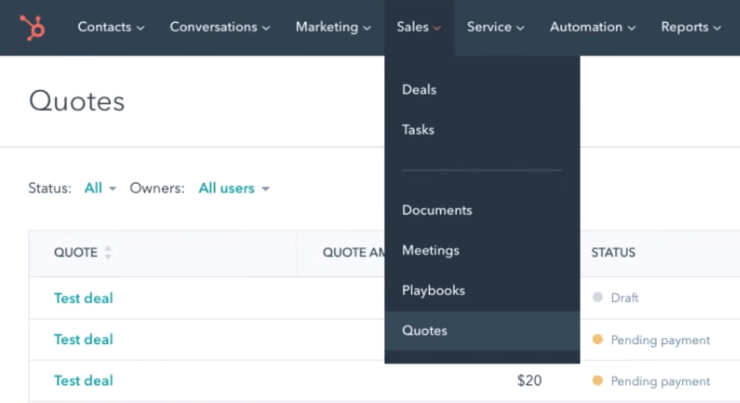 hubspot quotes