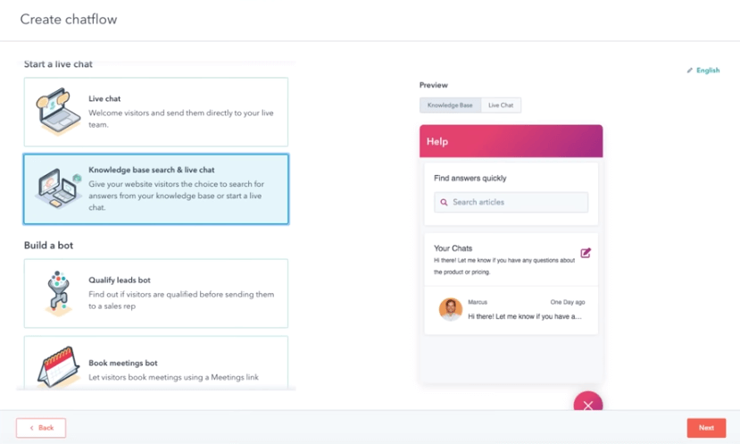 hubspot search chat
