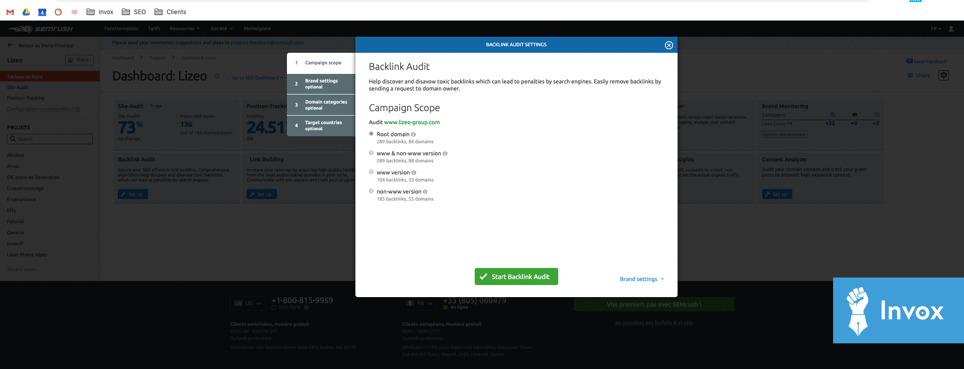 backlink audit semrush