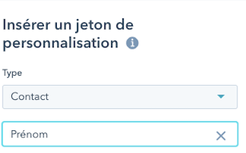 jeton de personnalisation