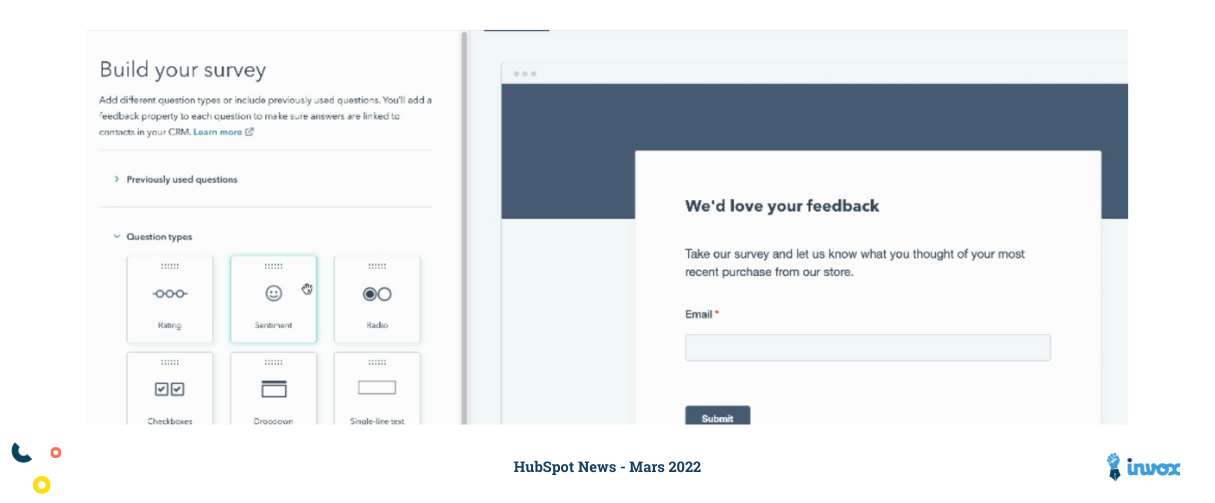 hubspot enquêtes feedback