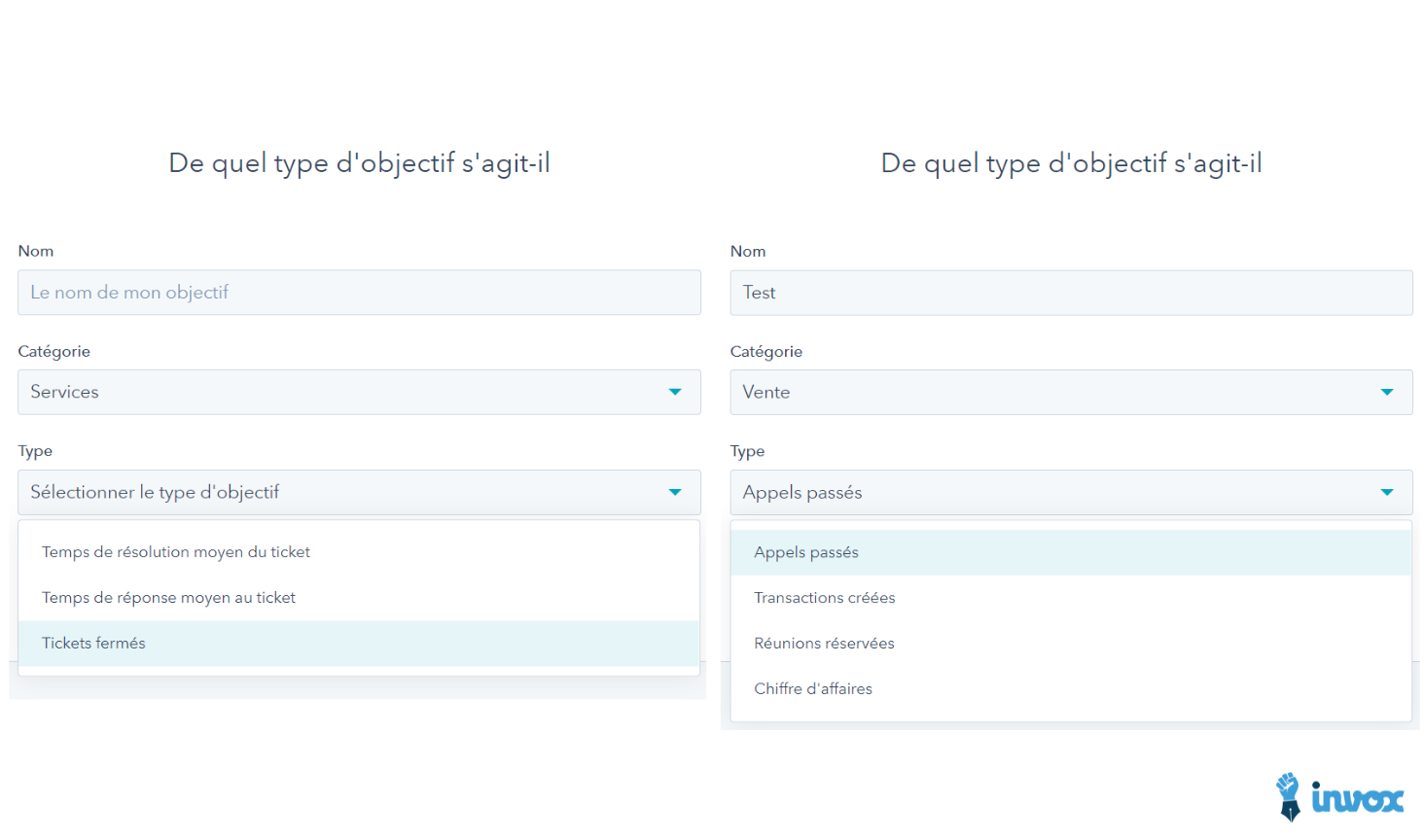 captures d'écran de la plateforme hubspot
