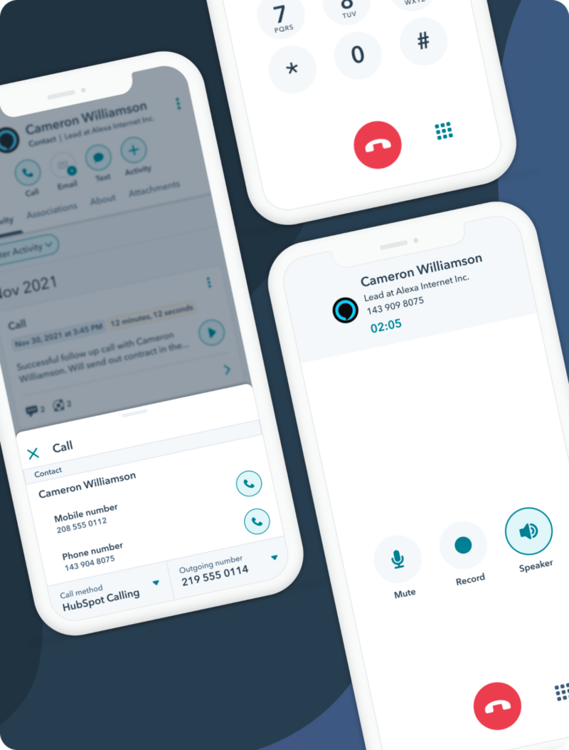 Appels HubSpot depuis un téléphone (IOS et Android)