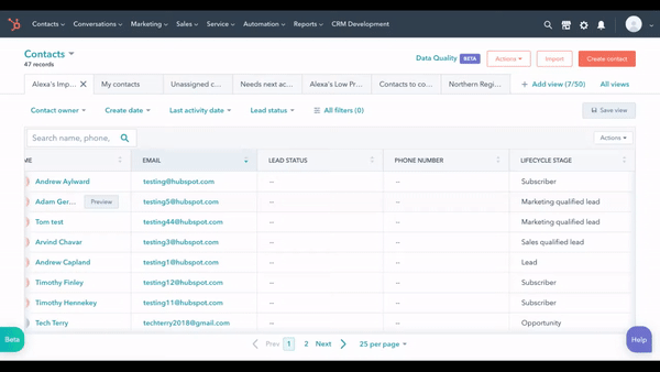 Modification en masse des infos des vues listes