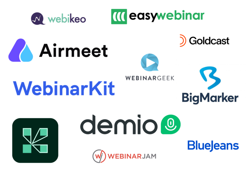 Alternatives de logiciels de webinaire : logos