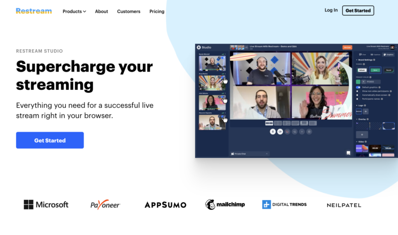 Logiciel de webinaire Restream : supercharge your streaming