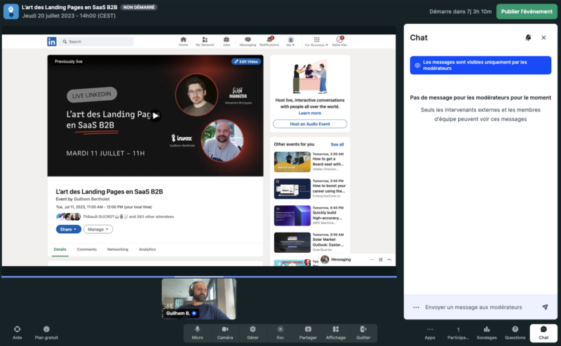 Logiciel de webinaire Livestorm : le résultat !