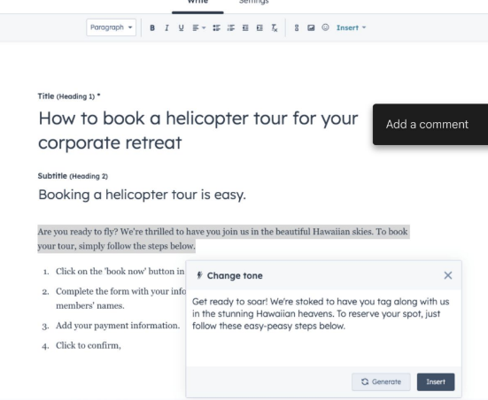 HubSpot INBOUND 2023 : amélioration des textes