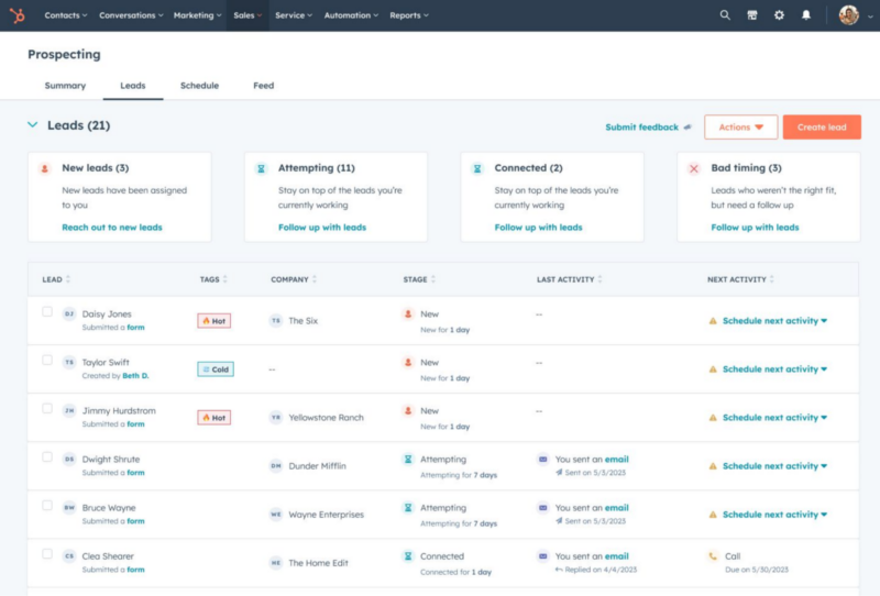 HubSpot INBOUND 2023 : lead management