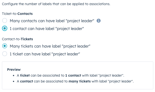 HubSpot limites pour des associations 