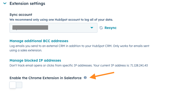 HubSpot Chrome
