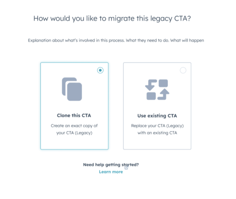 Migration des CTA - 1