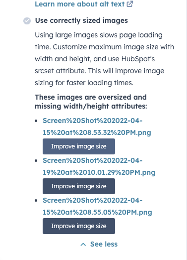 Optimisation des tailles d'image - Nouveautés HubSpot mars 2024