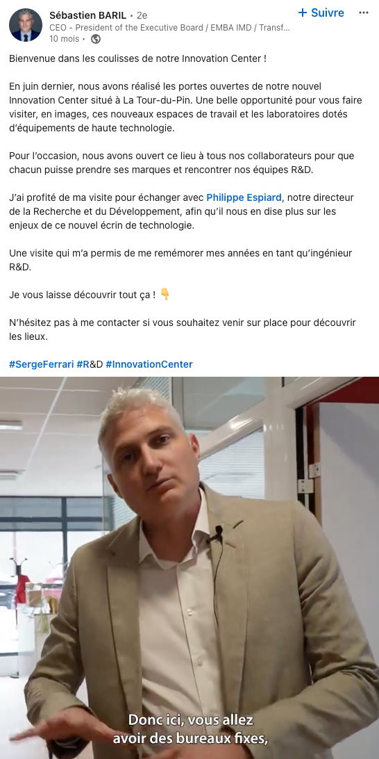 Vidéo marque employeur - Diffusion via LinkedIn