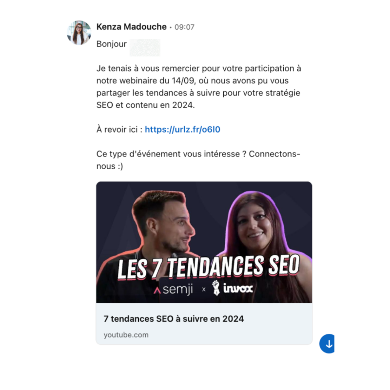 Demande de connexion